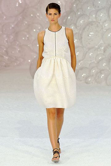 Chanel white tulip dress
