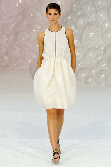 Chanel white tulip dress